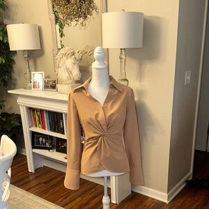 Cinq à Sept Tan Blouse